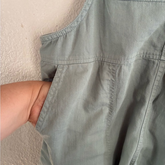 Aerie Women's Werk Play Twill Pain Splatter Green Overalls XS - Picture 8 of 16